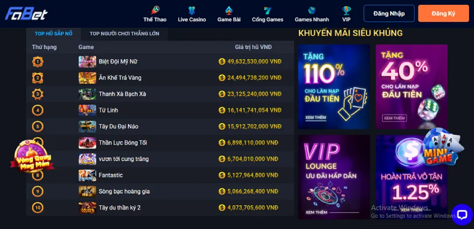 Các Trò Chơi Nổ Hũ Phổ Biến tại 42win